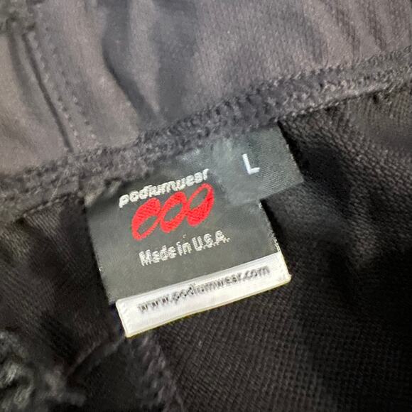 Podium Wear Pants Womens Large Track Green  Performance Ankle Zip - Picture 6 of 11